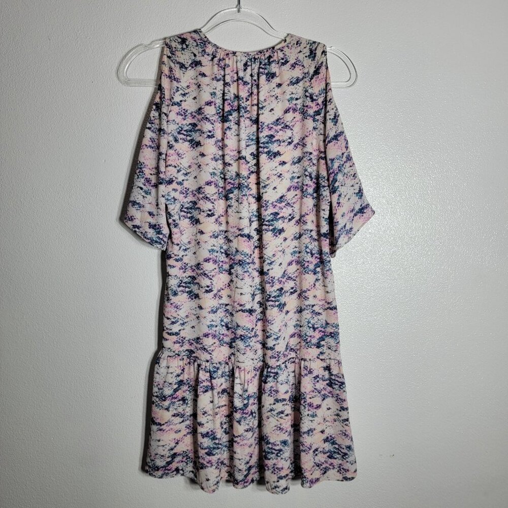 Amanda Uprichard Dress Size Medium Cold Shoulder Drop Waist Pullover Snake Print - Picture 4 of 7